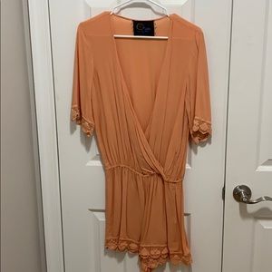 NWOT Blue Life Wild & Free coral romper